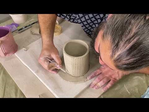 How to Make a Hand-built Textured Mug