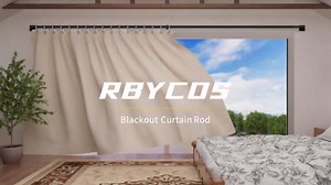 Black Curtain Rods, Wrap Around Blackout Curtain Rod for Windows 28-48 Inch (2.33-4Ft), Heavy Duty Adjustable Room Darkening Drapery for Indoor Outdoor