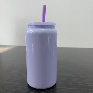 [Hot Item] 25 PCS/Case 16oz Vacuum Insulated Macaron Stainless Steel Can Cups Metal Beer Mug Tumbler with Lids