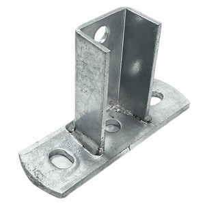 [Hot Item] Slotted Hot DIP Galvanized Post Base Metal Steel Base Bracket for Channel