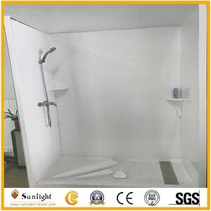 [Hot Item] Customize White Cultured Marble Shower Tub Surrounds for Hotel, Apartment