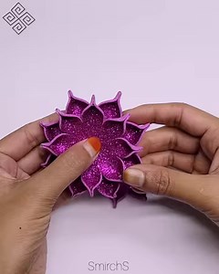 Beautiful Nelumbo Nucifera Flowers | How to Make Flower Making with Glitter foam sheet craft #flower #diy #craft #flowers #handmade | SmirchS