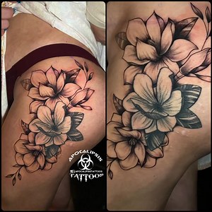 Flower tattoo by Edwin @apocalipsis_tattoos 4003 s archer ave 773-523-2152 walk ins are always welcome/ atendemos sin cita | Apocalipsis Tattoos | Facebook