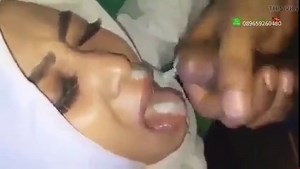 HIJAB CUM IN MOUTH