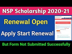 NSP Scholarship Renewal Open 2021-22, How to Apply for NSP Renewal scholarship 2021-22