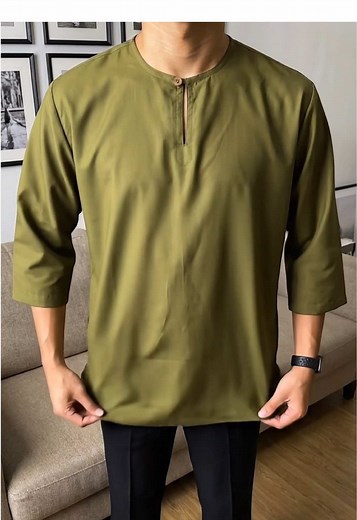 code olive green, kain cotton germany #kurtawarisan #kurtadewasa #kurtalengantigasuku #raya2026