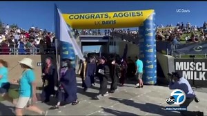 At the University of California-Davis, many graduates and their families are upset after Friday’s graduation ceremony was cut short because it was too hot for the students to be outdoors wearing their cap and gown. https://abc7.la/3zxsnxS And Big Bear Lake becomes the latest SoCal city to crack down on people watering their lawns amid California's drought. | ABC7