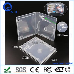 [Hot Item] เคสซีดีและดีวีดีใสพร้อมที่เก็บแฟลชไดรฟ์