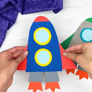 🚀 Rocket Paper Plate Craft ✂️ Get the template on the blog | Simple Everyday Mom