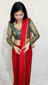 1.1M views · 6.6K reactions | Easy saree draping tutorial #drapewithrekha #sareedrapingstyle #drapingtutorial #sareestyle | _mishra_rekha_ | Facebook