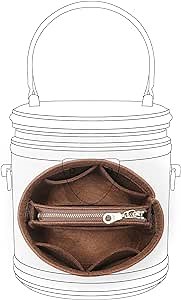Doxo Felt Handbag Organizer Insert for LV Cannes Bags, Tote Bag Organizer with Multi-pockets,Detachable Zippers Purse Inserts.