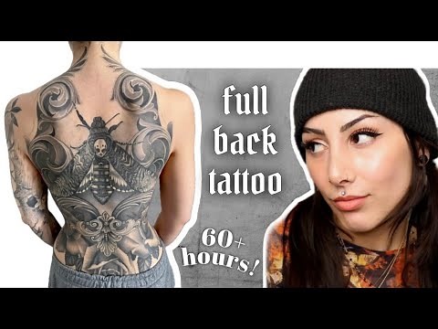 my experience getting my BACK TATTOO // I sat for over 60 hours!!