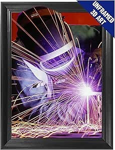 Welder 3D Poster Wall Art Decor Print | 12x16 inches | Man Welding Posters & Pictures | Photo Memorabilia Gifts for Guys & Girls Bedroom