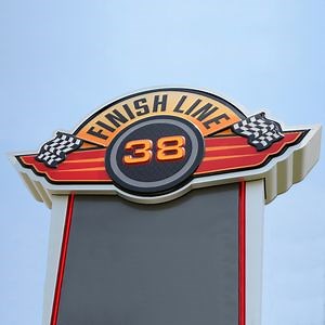 [Hot Item] Stainless Steel Circled Acrylic 3D Molded LED Light Box