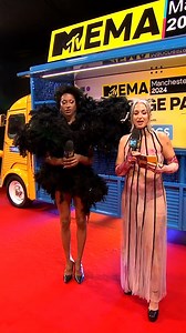Tayce brought very demure, simple, and chills vibes to the #MTVEMA carpet 🖤✨ | MTV EMA