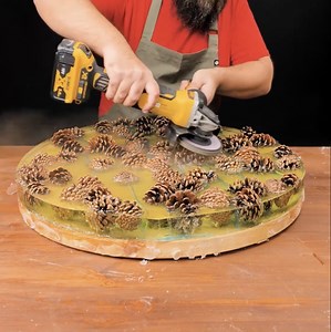 341K views · 952 reactions | Turning Pine Cones into a Mesmerizing Handmade Table | Wood Mood | Facebook