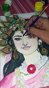 Radha Rani drawing 🤍#viral #art #treanding #painting #drawing