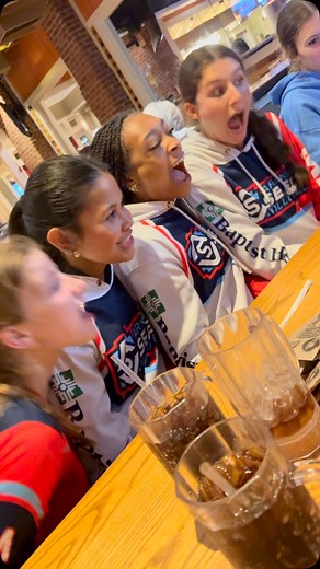16 elite having some fun at dinner. These girls ATE at today at the Oazark Invt. 6-0 for pool play- heading to Gold! #fattiechallenge #asv #ozarkchallenge #goldbracket | Arkansas Select Volleyball