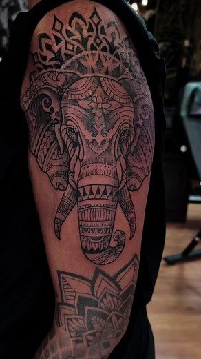 Unique Elephant Mandala Tattoo Designs
