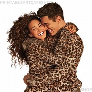 Happy Valentine Clipart Fashion PNG Transparent, léopard, amour, conception graphique romantique - Etsy France