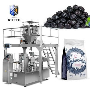 [Hot Item] Kl-210 Automatic 8 Working Position Soft Croissants Freeze Dryed Strawberry Blueberry Food Rotary Packing Machine