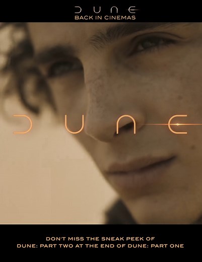 Experience the epic journey! Dune Part One is back at PVR, and with it, catch an exclusive sneak peek into the breathtaking world of Dune Part Two. Re-releasing at PVR on 9th Feb. . . . #TimothéeChalamet #AustinButler #FlorencePugh #Zendaya #RebeccaFugerson #ChristopherWalken #Logixcitycenter #Logixmall | Logix City Center | Facebook