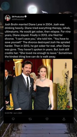 She Loved Me Enough to Leave — The Painful Truth Behind Josh Brolin & Diane Lane 💔