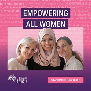 We have a number of free brochures and animated videos available in English, Vietnamese, Chinese simplified, Chinese Traditional, Arabic, Greek, Korean, Te Reo Māori and a dedicated resource for First Nations Australians. These resources have been created to help educate everyone in our community about clinical trials and the benefit of participating in this important research. Access these resources here: https://www.breastcancertrials.org.au/breast-cancer-resources/translated-brochures/ | Brea