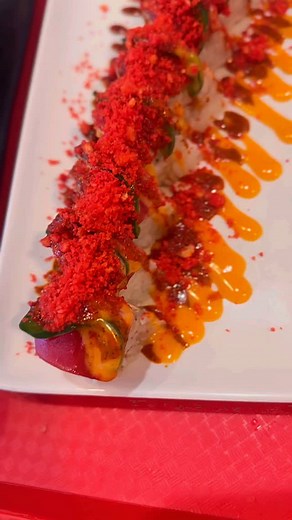 ✨Diablo roll!! 🔥🍣🤩 Spicy Crawfish , cream cheese, avocado topped with spicy tuna, jalapeño Nashville hot sauce, hot Cheetos, spicy mayo, and eel sauce!!✨ #DreamersBistro #diablo #lbk #sushi #806eats | DreamersBistro
