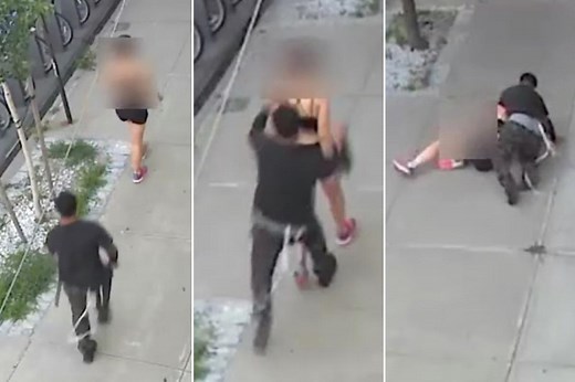 Man seen tackling woman to ground, groping her on Williamsburg street