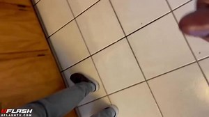 Cock Flash Cleaning Lady ..She Looked Back As ...