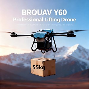[Hot Item] Brouav Y60 Heavy Lift Cargo Delivery Drone with Winch-Release