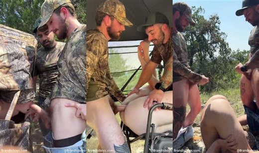 Jordan and Troy fuck Nash on a hunting trip - JordanxBrandt - TroyxBrandt - BrandtAndNash - Watch gay porn for free on GayForFans.com