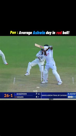Pov : average Ashwin day in red ball!