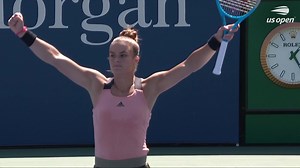 Maria Sakkari was feeling it after a dominant Round 2 win. | US Open Tennis Championships
