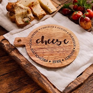 Personalized Acacia Wood Cheese Board: Engraved Charcuterie Board - Etsy