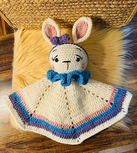 Boho Handmade Crochet Bunny Rabbit Lovey Blanket, Bunny Lovey, Rabbit Lovey, Bunny Blanket, Rabbit Blanket, Amigurumi Bunny, Baby Bunny Gift - Etsy UK