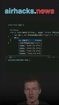 Listing Java Processes with ProcessBuilder and "top" #java #shorts #coding #airhacks