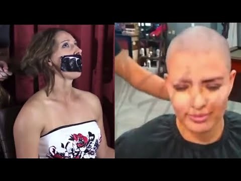 Forced Hair Cut Long Hair to Short and Pony Tail Cutting || Forced Head Shave with Trimme