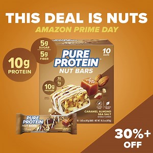 Get 30%+ OFF our high protein, low sugar Nut Bars on July 11-12th only 樂 We’re going nuts on Amazon! Shop Now: https://rb.gy/qny5b | Pure Protein | Facebook