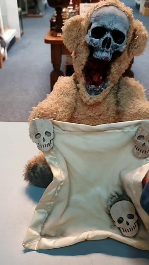Not for the faint hearted. Peek-A-Boo Horror bear £25 | Barnsley Antiques Centre