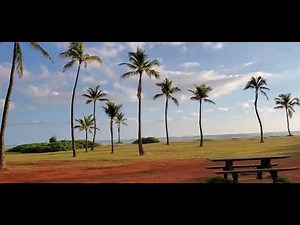 Barbers Point Beach in Kapolei on the island of Oahu in Hawaii an hour before sunset 2/4/22