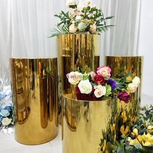 [Hot Item] Wedding Decoration Gold Cake Plinth Stand for Wedding Party
