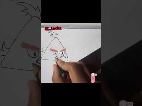 👍How to drawing angry birds character chuck👌🏾