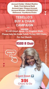 Yay we had 2 Anonymous chairs, one from #Odwam & one more #Lindhlangeni 朗拾Thank you so much Family凉 God bless you abundantly  109 Chairs In the Truck! 391 More to Go Fam! With God on our side We can do it! 朗 #TebellosBuyAChairCampaighn 李 | Tebello Sukwene | Facebook