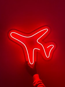 Airplane LED Neon Sign: Bedroom Wall Decor - Etsy