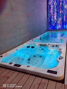 [Hot Item] 7.45 Meters Large Endless Dual Zone Swim SPA Swimming Pool Outdoor Hydro Massage Pool