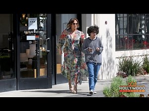 JLo wearing ENGAGEMENT RING furniture shopping in Los Angeles