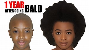 1 Year Hair Growth Journey After Big Chopping and Shaving my Head BALD – Time Lapse   Footage