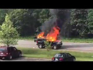 Video:  No injuries after vehicle catches fire